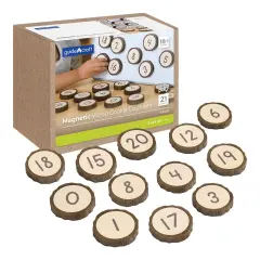 Kaplan Early Learning Company Magnetic Wood Cookie Counters - 21 Pieces