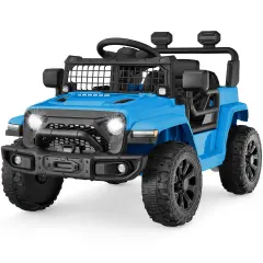 Best Choice Products 6V Kids Ride-On Truck Car w/ Parent Remote Control, 4-Wheel Suspension, LED Lights Light Blue