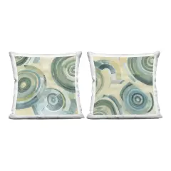 Stupell Industries Modern Passiflora Circles 2 Piece Decorative Printed Throw Pillow Set design by Grace Popp, 18 x 7 x 18
