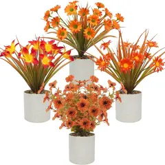 4PCS Fall Fake Potted Plants Thanksgiving