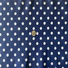 1 Yard Multi Color Small Polka Dot Poly Cotton Fabric for Crafts Bedding Sewing Masks 60" Width Navy-White