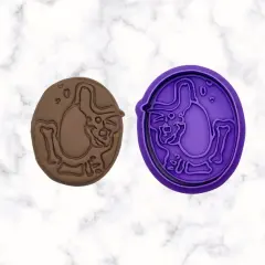 Dinosaur Number 0 Cookie Cutter and Stamp