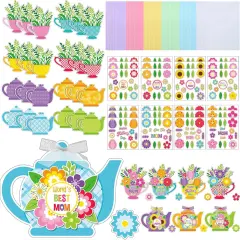 24 Sets Summer Card Making Kits DIY Spring Greeting Crafts Set Include 24 Cards 24 Envelopes 24 Sheets Stickers for Women Men Spring Mothers Day Valentine Handmade Crafts