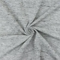 Gray-Black Spots Texture Slubbed Jersey Knit Fabric By the Yard