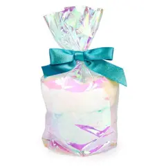 Iridescent Round Bottom Gusset Bags w/ Paper Base 4" x 10" 50 pack RPBGH4