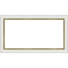 Eva Narrow Framed Dry Erase Magnetic Board White Gold