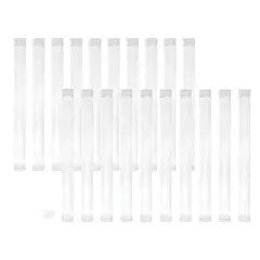 The Beadsmith Clear Plastic Tubes - 6-Inch-Long Round Tubes, 9/16 Inches in diameter - Flat Caps - Use for Beads, Bath Salts, Wedding & Party Favors, Home or Office Storage - Bag of 20
