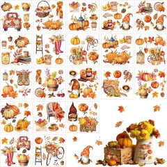 20 Sheets Fall Thanksgiving Rub on Transfers for Crafts