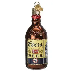 Old World Christmas 3.5 Inch Coors Banquet Bottle Christmas Tree Ornament , Beverage Beer Brown