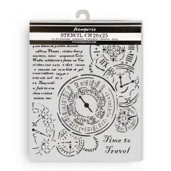 Stamperia Stencil 7.87"X9.84" -Venice City of Art Time to travel