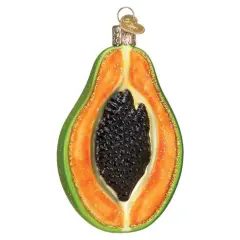 Old World Christmas 3.5 Inch Papaya Tree Ornament , Nutritional Tropical Fruit Multicolored