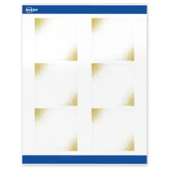 Avery Printable Square Labels with Sure Feed Technology, Pre-Printed Gold Blush Pattern, Glossy White, 3" x 3", Laser & Inkjet Compatible, 60 Total, Great for Branding, Marketing, and Events