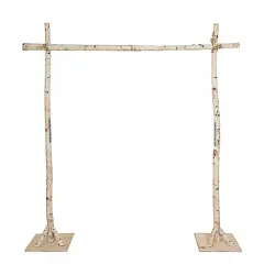 7.5 ft Square Natural Birch Wood Wedding Arch Backdrop Stand Party Decorations