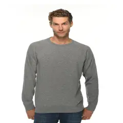 Lane Seven&reg; Unisex French Terry Crewneck Sweatshirt HEATHER GRAPHITE
