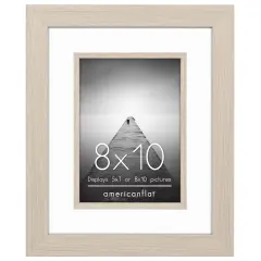 Americanflat 8x10 Picture Frame with Decorative Inner Mat Accent - Use as 5x7 photo frame with Mat or 8x10 frame without the Mat - Statement Frame with Shatter-Resistant Glass and Easel Stand