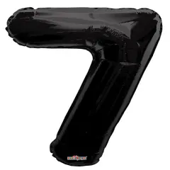 34" Numeral 6 Balloon - Black, 1ct
