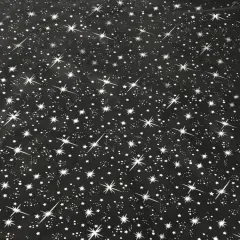1 Yard White Silver Stars Organza Fabric For Costumes Crafts D&eacute;cor Accessories 58/60&Prime; Wide
