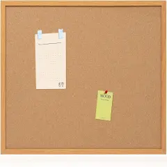 Cork Bulletin Board with 15 Push Pins - 24" x 36" (Wood Framed)