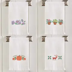 HerrschnersFour Seasons Terry Towel Set Stamped Cross-Stitch Multi