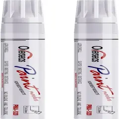 Permanent Paint Pens White Markers - 2 Pack Single color Oil Based Paint Markers