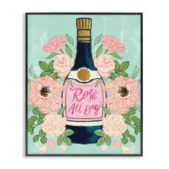 Stupell Industries Rose All Day Champagne Framed Giclee Wall Art Design by Joy Ting