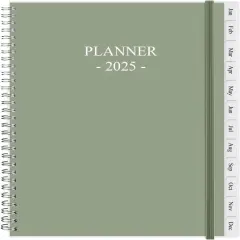 2025 Planner - Planner 2025 from January 2025 - December 2025, Monthly and Weekly Calender Planner with 12 Tabs, 8.5" x 11", Green
