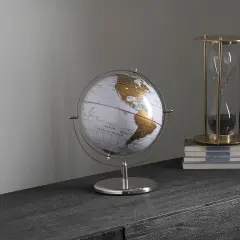 Tabletop Decorative Globe on Aluminum Base-12"(H)