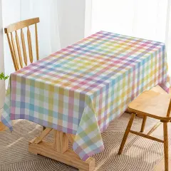 Easter Buffalo Check Plaid Tablecloth Gingham Spring Party Decoration Rustic Kitchen Dining Room Table Cover (60" x 84")