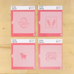 Easter Words 4 Piece Cookie Stencil Bundle