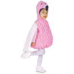 Toddler Plush Flamingo Costume Kids Halloween Pink One-Piece Outfit