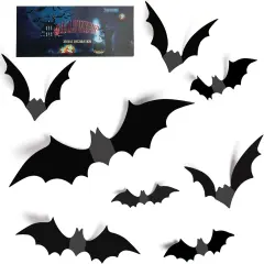 Halloween Decorations Bats Wall - 64 Pcs