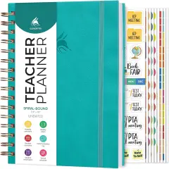 Teacher Planner Spiral - Undated, 7.9x10&Prime; (Turquoise)