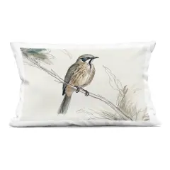 Stupell Industries Illustrated Wildlife Bird Decorative Printed Pillow design by LSR Creative Studio, 14 x 7 x 20