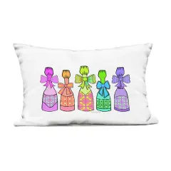 Stupell Industries Patterned Drink Bottles Outdoor Printed Pillow design by Katie Conley, 14 x 7 x 20