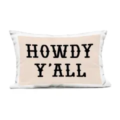 Stupell Industries Southwestern Howdy Y'all Outdoor Printed Pillow design by Daniela Santiago, 14 x 7 x 20