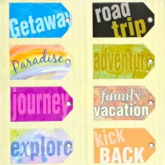 Marianne Richmond Travel Tags#2 12x12 Chipboard Embellishments