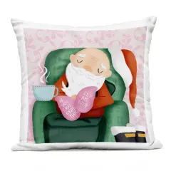 Stupell Industries Cozy Sleeping Santa Claus Outdoor Printed Pillow design by Sarah Hickman, 18 x 7 x 18