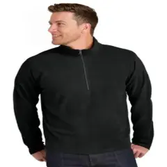 Port Authority&reg; Microfleece Half Zip Pullover Black