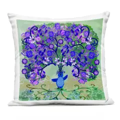 Stupell Industries Tree Blooming From Bird Outdoor Printed Pillow design by Kay Widdowson, 18 x 7 x 18
