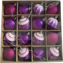 Purple Christmas Ornaments Ball Decorations