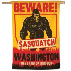 Sasquatch Banner Washington The Land of Bigfoot House Flag