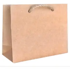 Pack/6: Kraft Natural Gift Bag - 5 x 2 x 4"