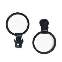 Zipper Pull &ndash; Glossy Round Metal O Ring 5MM in Black