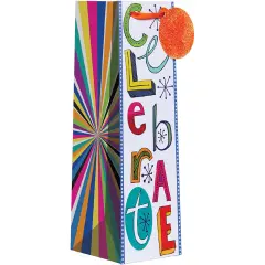 Pack/6: Celebrate Wine Bag - 4-1/2 x 4-1/2 x 14"