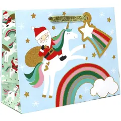 Pack/6: Merry Unicorns Gift Bag - 7-1/2 x 3 x 6"