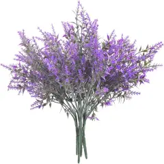 Dried Artificial Lavender Pick, 6 Bundles Outdoor UV Resistant Aritificial Bouguet for Decoration