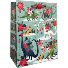 Pack/6: Festive Dinosaurs Gift Bag
