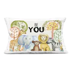 Stupell Industries Be You Jungle Animals Decorative Printed Pillow design by Kim Allen, 14 x 7 x 20
