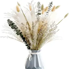Natural Dried Flower Bouquet,17" Dried Flowers for Vase,Dried Floral Arrangements for Home D&eacute;cor Indoor with Pampas