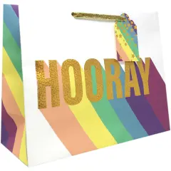 Pack/6: Hooray Gift Bag - 12-1/2 x 5 x 10"